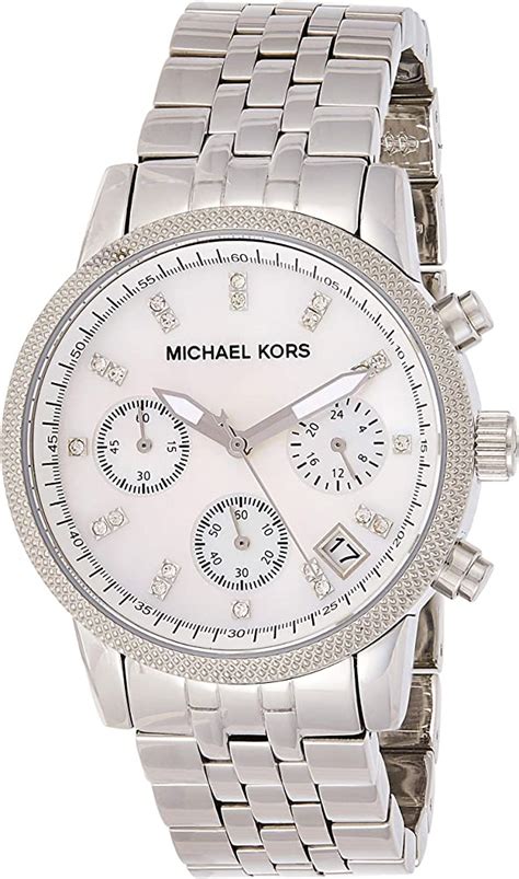 reloj negro michael kors mujer|relojes en tono plateado.